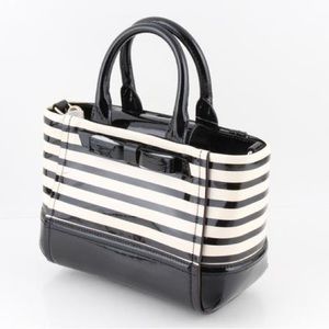 Kate Spade ♠️ Chelsea Park Gigi Patent Striped Tote